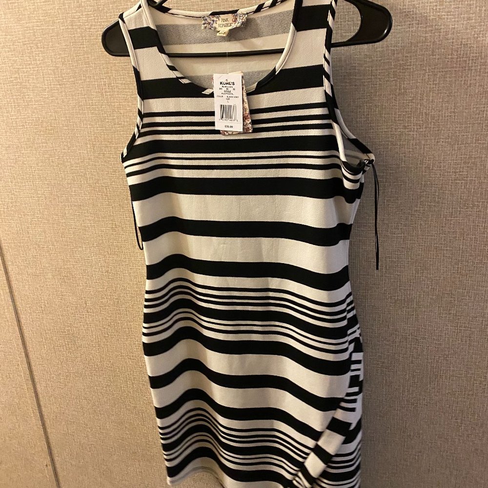 Black & Ivory Stripped Dress